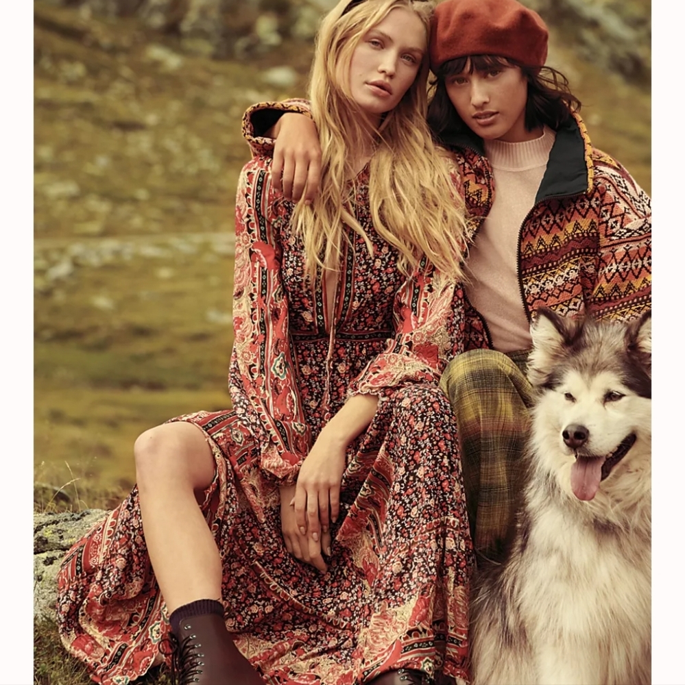 Free People Happy Feelings Midi Dress